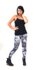 Black and White Floral Leggings