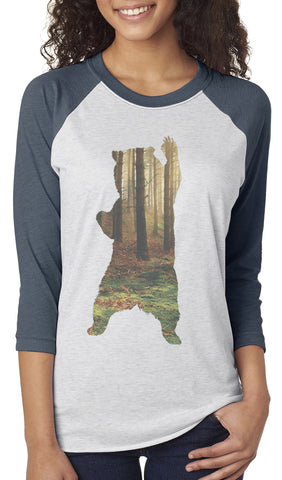 Bear in the Woods Baseball Tee