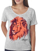 Lion Scoop Neck Loose Fit T-shirt