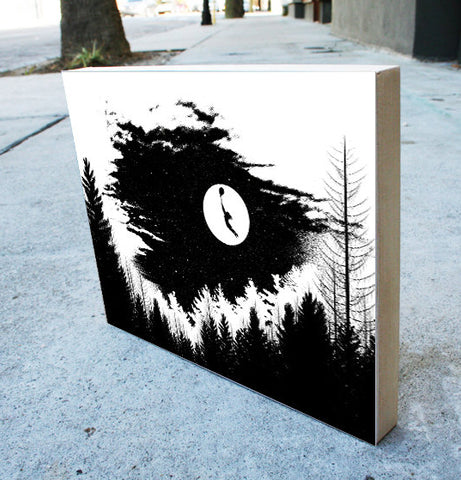 Fly Away Wood Block Graphic Art Print 8x10