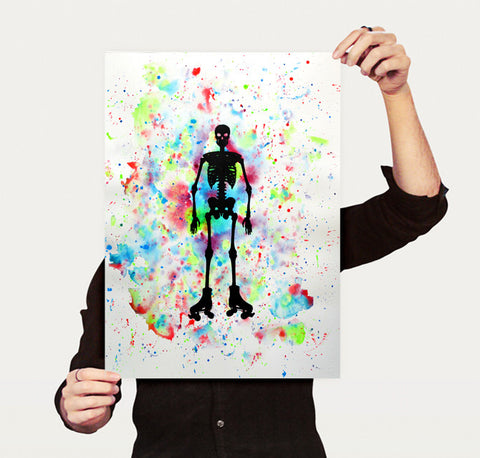 Skeletons Like to Have Fun Too - Art Print